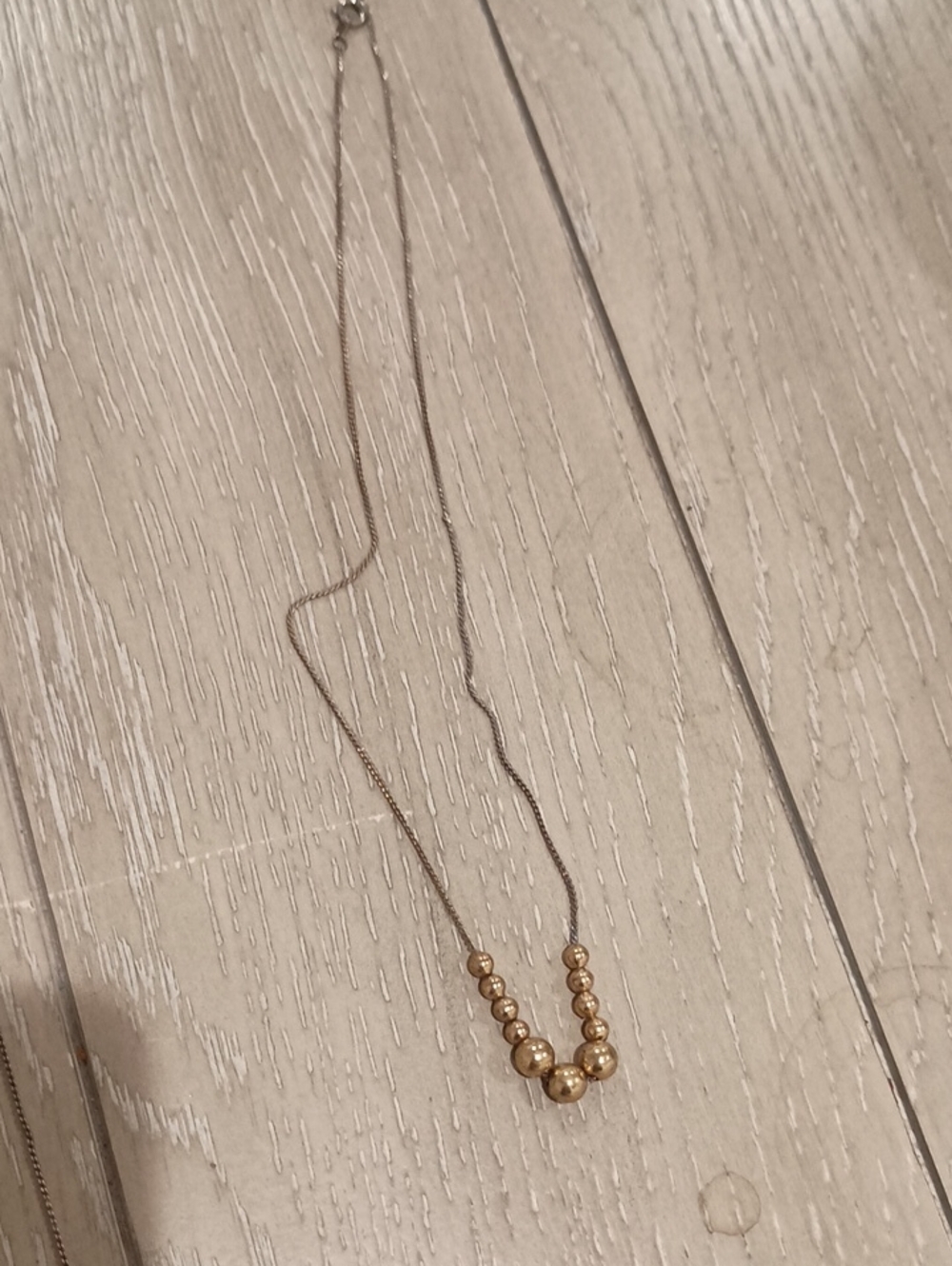 Vintage Gold Beads Short Necklace